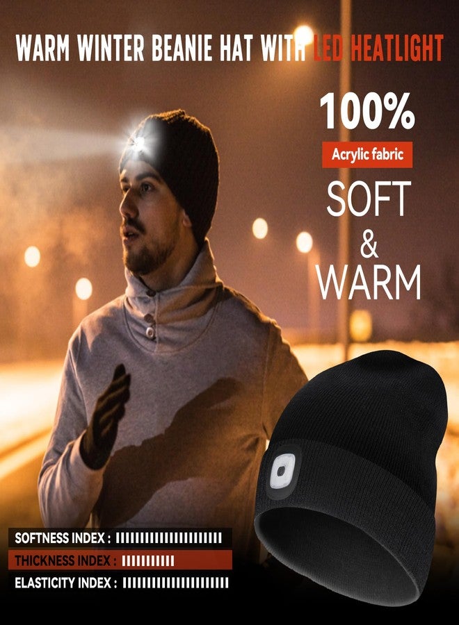 SYMNTEM Unisex Beanie Hat with Light, Rechargeable Headlight Cap, Stocking Stuffers for Men, Cool Gadget Gifts for Him, Birthday Gifts for Women, Black - Image 5